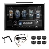 Oreilet 9 Zoll 4K Tragbares Fernseher für Autos, Touchscreen -Auto -Kopfstützen -Monitor -Tablet für Rücksitz, Drahtlosen Multi -Media -Video -Player für Android 11, 2G 32G