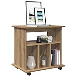 INLIFE Rollcontainer Artisan-Eiche 60x45x60 cm Holzwerkstoff,Möbel,Schränke,Aufbewahrungsschränke & Schließfächer,Braun,16.05 KG,856663
