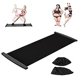 MAICOLA Gleitbrett mit Schuhüberzug und Trennwand, Gleitschuhe, Gleitmatte, Cross-Training, Trainingsgerät Hockey, Eislaufen, Tennis, Laufen und Skifahren