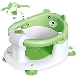 Baby Badesitz für Babys ab 6 monate, Kleinkind-Badesitz für Säugling und Neugeborenes, Rutschfester Sitz-Up-Babybadsitz mit 4 Saugnäpfen