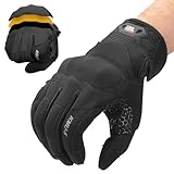 KEMIMOTO Motorrad Handschuhe Herren mit PU-Schaum, Touchscreen Anti-Rutsch Motorradhandschuhe, Sport Handschuhe für Motorradfahren, Rennsport, Radfahren, ATV, UTV, Motocross, Camping und Wandern