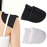 Eingesetzte Schulterpolster, 1,5 cm, dicke Schaumstoff-Schulterpolster für Damenbekleidung, Nähzubehör, atmungsaktive Schwamm-Pads für schräge hohe, niedrige Schultern, Blazer-Anzug (2 Stück/1 Schwarz