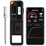 Fleischthermometer Kabellos Digital, Sofort Lesen LCD-Display Bluetooth Grillthermometer, IP67 Wasserdicht Bratenthermometer Kabellos, Meat Thermometer für Backofen Grill Smoker Airfryer BBQ