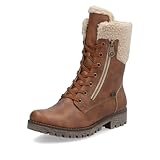 Rieker Damen Schnürstiefeletten 78522, Frauen Stiefeletten,Winterstiefeletten,warm,gefüttert,Boots,Stiefel,Bootee,Booties,braun (24),39 EU / 6 UK