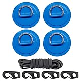 Generisch Heavy Duty Bungee Deck Rigging Kit, Für Stand Up Paddleboard Deck, PVC Schlauchboot Kajak Kanu Triangle Accessoire Kajak, Kajak-Deck-Rigging D-Ring-Kord