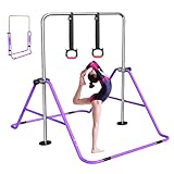 FBSPORT Gymnastikstange Kinder Gymnastics Bars for Kids mit Verstellbarer Höhen, Faltbarer Turnreck Reckstange Indoor, Erweiterbare Junior-Heimausrüstung Stangen für das Kinderheimtraining