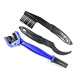 Mobxpar Fahrrad Reinigungsbürste Set, Fahrradkette Kettenreiniger Bürste, Kettenbürste Robuste Nylon Borsten Ritzelbürste, Kettenreinigungsbürste für MTB Mountainbike Rennrad Motorrad
