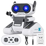 Winthai Roboter Kinder Spielzeug, Ferngesteuerter Roboter mit LED-Augen, Musik, RC Kinderspielzeug Kinder für ab 3 4 5 6 7 8 Jahre Jungen und Mädchen, Grau