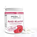 PentaSense® - Xylit Anti Karies Lutschpastillen mit Himbeergeschmack gegen Plaque und Säure helfen den Zahnschmelz zu bewahren -30 Stück