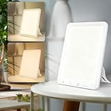 Tageslichtlampe 10000lux LED Lichttherapielampe UV-freie Simulation von Tageslicht, Daylight Sonnenlicht Lampe Touch-Steuerung, Tageslicht Lampe Dimmer verstellbarer Halterung für Zuhause Büro