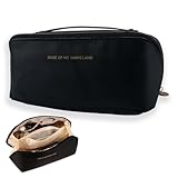 AYNKH Kosmetiktasche Mit Großem Fassungsvermögen,wasserdichte PU-Leder-Kosmetiktasche,Flache,Mehrschichtige Kosmetiktasche, Aufbewahrungs-Waschtasche,Leichte Reise-Kosmetiktasche (Eisenhaltig)