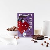 22breakfast Protein Cornflakes ohne Zuckerzusatz | 4 Packungen Schoko Brownie für 20 Frühstücke | Glutenfreie Zutaten, Low Carb und weizenfrei, kalorienarm (Schoko Brownie)