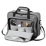 harupink Beamertasche,Oxford-Stoff Projektortasche mit Fester Gürtel 4 Tasche,Beamer Tasche für Laptop,Projektor Tasche Kompatibel mit BenQ,Epson,Viewsonic und Andere Kleine Beamer,36x10x28 cm