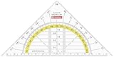 Brunnen 104975401 Geometrie-Dreieck / Geodreieck (für Schule und Büro, 16 cm, bruchsicher, glasklar)