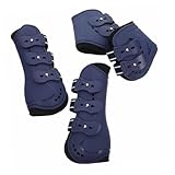 UKCOCO 4 Stück Pferdebeinstiefel Pferdeleggings Pferdetransportstiefel Sehnenschoner Für Pferde Pferdefußabdeckung Pferdebeinschutzhülle Pferdeschienengamaschen Reitstiefel Für Pferde Pu
