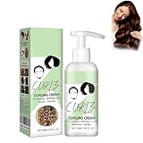 Moisturising Hair 2PC Lockenschaum Für Haare,Haarstyling Mousse,Curl Defining Cream,Leichter Haarschaum Mit Flexiblem Halt,Haar Styling Lockenschaum,Verhindert Kräuseln und verleiht dem Haar Glanz