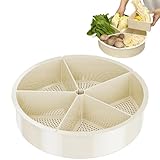 Spaltbarer Servierteller, unterteiltes Serviertablett | Gemüsefeßtablett mit 5 Fächern Serviertablett zum Dekorieren eines heißen Topfes - drehbare Aufbewahrungsbox, en