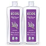 ECOS ungiftige, hypoallergene Dishmate-Spülseife, 750 ml, Flasche von Earth Friendly Products, 150 ml, Lavendel, 2 Stück