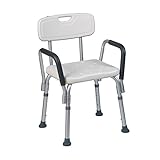 Teqler ® T-135303 Duschstuhl, Badehocker für Pflegebedürftige, Höhenverstellbar 38-45cm