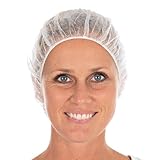 FRANZ MENSCH 2000 Stück Hygonorm Baretthauben Bettina Eco | PP, weiß, Einheitsgröße, Ø: 60cm, Karton, Einweg Haarnetze, OP Haube, Zubehör für die Medizin, Kopfhauben,Baretthaube