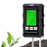 bergxperten rotobest Boden-ph-Tester 6 in 1 Digitaler Bodenmessgerät - PH, Feuchtigkeit, Fruchtbarkeit, Temperatur, Sonnenlicht & Umgebungsfeuchtigkeit Bodentester