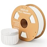 DEEPLEE PLA+ Filament 1.75mm, PLA Plus 3D Drucker Filament, Maßgenauigkeit +/- 0,02 mm, Filament 3D-Druckmaterialien, Weiß 1kg (2,2lbs)