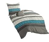 Bierbaum Bettwäsche 6472, Mako-Satin, Designed in Germany, silber 09, 135x200 + 80x80 cm