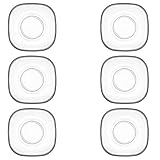 technic24 Zen-Serie Lav 6-teiliges Untertassen-Set aus hochwertigem Glas, Untertassen Cay Tabagi ZEN277