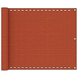 ShGaxin Balkonbildschirm, Orange, 75 x 600 cm, HDPE, Sichtschutz, Beigematte