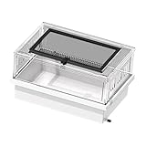 MotiveTech Schildkrötenbecken Terrarium Aufzuchtbox Aquarium Reptilienhabitat Transparent Aus PET mit Ablaufloch Zur Einfachen Reinigung für Schreibtisch Büro zu, Style B