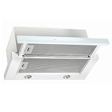 Vlano Einbau-Dunstabzugshaube, 60 cm, Fernbedienung, 4 Leistungsstufen, Touch Control, LED, EEK:A, Weiß, 685 m³/h, ausziehbare Telekophaube, Flachschirmhaube (Abluftbetrieb)