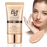HOUSN BB Creme mit LSF 50+ Getönte Tagescreme 9-in-1 mit Goldschnecke für Make-up Grundierung, Abdeckung und Gleichmäßigen Teint für Alle Hauttypen