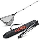 Paradox Fishing gummierter Kescher 2,1m I Teleskop Kescher Angeln I gummiert Angelkescher Angel Kescher Unterfangkescher gummiert Kescher gummiert - Kescher Angeln