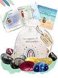 SoSi 10x Glückssteine im Organzabeutel, 2-3cm, Mitgebselstein, Mitbringsel, Give Away, Glücksbringer, Kindergeburtstag, Gastgeschenk, Kindergarten, Taufe, Kommunion, Einschulung
