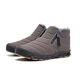 MODSGUE Winterstiefel Herren Gefüttert,Winter Warme Schneestiefel,Leichtgewicht Arbeitsstiefel Alltag Basic Lässig Stiefel Wanderstiefel Mit Reißverschluss Outdoorstiefel Rutschhemmend Westernstiefel