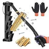 POFIBO Holzspalter Manuell – Wandmontage Handholzspalter für Anzündholz aus Karbonstahl, Holzspalter mit festem Griff für hohe Sicherheit – Ideal für Indoor & Outdoor inkl. Antirutsch-Handschuhe