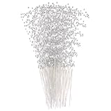 'YYlingx 100 Stück Kunstperlen-Stielsträuße, 4-mm-Perlen-Hochzeitsstrauß, Perlengirlande für Blumenarrangements