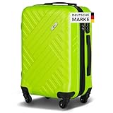 Xonic Design Reisekoffer - Hartschalen-Koffer mit 360° Leichtlauf-Rollen - hochwertiger Trolley mit Zahlenschloss in M-L-XL oder Set (Grün, M)
