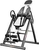 Dripex Inversionsbank Klappbar Inversionstisch mit Verstellbarer Schutzgurt 300 lbs Kapazität Inversion Table Streckbank zur Entlastung der Wirbelsäule, Rückenstrecker Weiß Schwarz