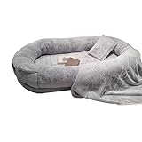 Großes Hundebett, extra groß, waschbar, Sitzsack für ultimativen Komfort, Kunstfell-flauschig, beruhigendes Hundesofa für große Rassen
