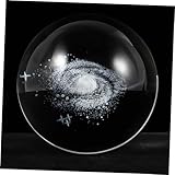 TOPBATHY 1stk Kristallkugel Schneekugel Aus Glas Haushaltsschmuck Gravierte Glaskugel Lichthausdekorationen Für Zu Hause Clear Planet Lernkugel Ornament Weißer Kristall Esstisch Büro
