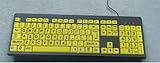 The Low Vision Store Großgedruckte Computertastatur Gelbe Tasten Schwarze Buchstaben