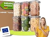 uandu Vorratsdosen mit Deckel Luftdicht | Aufbewahrungsbox Küche | Aufbewahrung & Organisation | Vorratsdosen Set | BPA Frei | Küchen Organizer | 6er Vorratsbehälter Set | Küchenzubehör | Vorratsdose