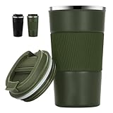 TTSTOIEE thermobecher 510ml/17oz,kaffee to go Kühlung und Heizung Portable，rostfreie Stähle Doppelwandig Vakuumisolierter Kaffee Und Teebecher(Grün)