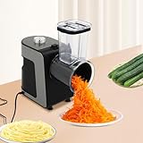 1000W Elektrische Gemüseschneidemaschine, mit Anti-Rutsch-Boden, Elektrische Küchenreibe Zerkleinerer Gemüseraspe Es Hat Zehn Ersatzklingen, Verschiedene Formen Schneiden