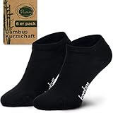 Piarini 6 Paar Bambus Socken Sneaker Socken Damen dünne atmungsaktive diabetiker Füßlinge Gr. 35 36 37 38 schwarz