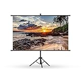 Projektor-Leinwand, Projektor-Leinwand mit Ständer, manuelles Falten der 4:3/16:9 HD mobilen tragbaren Projektionsleinwand, 178° Weitwinkel, für Filme im Innen- und Außenbereich, Unterhaltung (60 Zoll