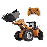 SSBHDM Ferngesteuerter Gabelstapler im Maßstab 1:14, RC-Bagger, 8-Kanal, voll funktionsfähig, Ferngesteuerter Frontlader, BAU-RC-LKW, Vollmetall-Bulldozer, Spielzeug, Geschenke für Kinder