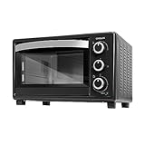 Cecotec Tischofen Bake&Toast 2300 Black, 23 L, Leistung 1500 W, bis zu 230ºC, 3 Heizmodi: Grill, Unterhitze und kombiniert, Doppeltür aus Glas, Timer 60 Minuten, Krümelschublade.