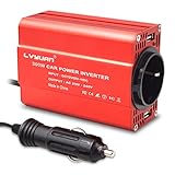 Cantonape Wechselrichter für Fahrzeuge, 300W Wechselrichter/Spannungswandler 12v 230v /Stromwandler Inverter 12v auf 230v /mit Dual USB 2,4 A inkl. Kfz Zigarettenanzünder Stecker